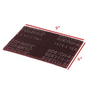3M 7447 Scotch-Brite Maroon Hand Pad 6" x 9" [loose packing]