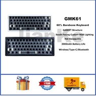 GMK61 Wireless BareBone Keyboard Kit 60% GASKET RGB Hot Swappable Custom Mechanical Keyboard
