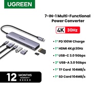UGREEN 7in1 USB C Hub Multiport HDMI 4K USB 3.0 SD TF PD Fast Charging Adapter