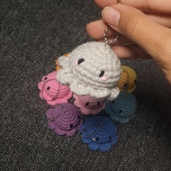 GANTUNGAN Small size octopus knitted keychain, random color sent random/crochet keychain
