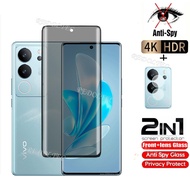 VIVO V29 V29Pro 5G Private Tempered Glass Anti-Spy Full Cover Screen Protector Anti Peek 2in1 Privac
