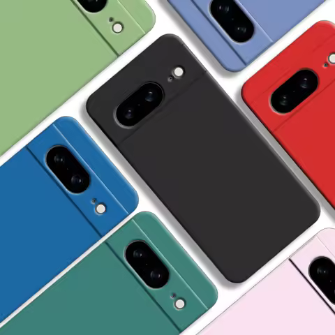 For Google Pixel 8 Case For Pixel 6A 7A 8A 6 7 8 Cover Original Liquid Silicone Rubber Shockproof Bu
