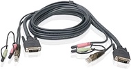 IOGEAR Dual Link DVI-D USB 2.0 KVM Cable, 6 Feet (G2L8D02U)
