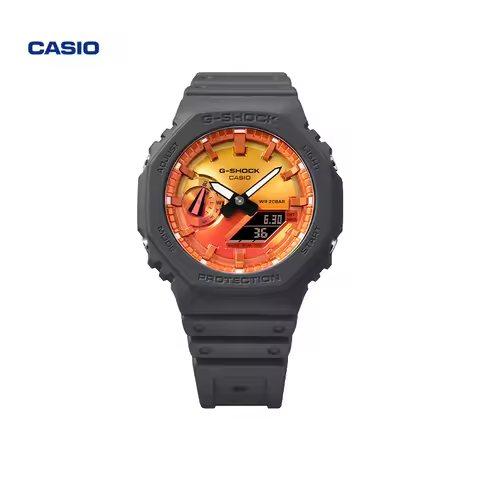 Casio G-SHOCK Flame Inside Trendy Sports Watch, Shock-resistant with Colorful Dial