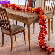 JAVIER Red Autumn Maple Leaves, Creative 1.7m Artificial Maple Garland, Autumn Leaf Garland Realisti