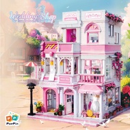 Compatible with Lego Girl Series City Street View Wedding Hall Building Block House Villa兼容乐高女孩系列城市街