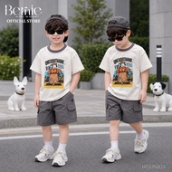 Bernie Set Happy Worker cute puppy boys'short sleeve - Boys' school clothes 9-26kg - H0326B35