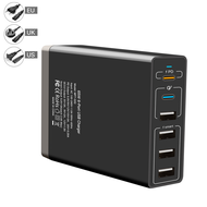 65W Multiport USB Charger Station Fast Wall Charger with PD 20W QC3.0 Fast Charging for Mobile Phone