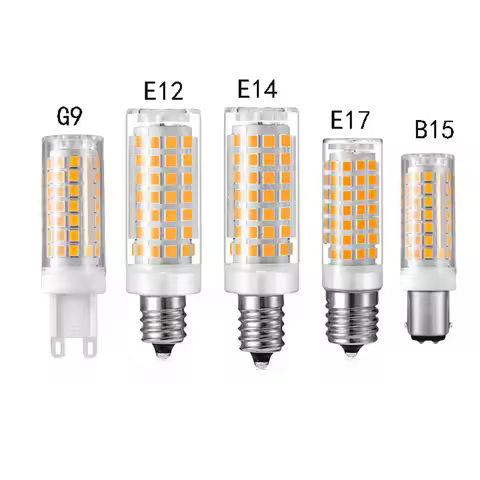 10 X Dimmable Ceramic G9 E12 E14 E17 B15 Led Lamp 110V 220V 8W 88LEDs Ultra Bright LED Source light 