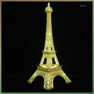 Metal Eiffel Tower Model Mini Eiffel Tower Figurine with Light Architectural Craft Ornament