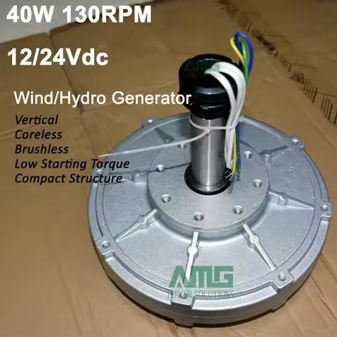 30W 40W 50W 60W 80W 130 200 250 300RPM 12 24Vdc Low Speed Low Start Up For DIY Permanent Magnet Core