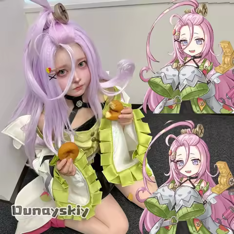 Game Genshin Impact Aino Cosplay Costume {Dunayskiy States} Wig Shoe Uniform Headwear Frog Backpack 