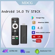 Android 14.0 Q96A7 TV Stick 4K Ultra HD Streaming Device 2.4/5G WiFi Bluetooth Voice Remote Control 