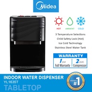 Midea Mild Alkaline Hot Normal Cold Desktop Water Dispenser Model 1631 - 4 Premium Korea Filter Halal Certified
