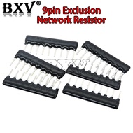 10PCS/LOT 5PIN 9PIN Exclusion Network Resistor Array DIP 100 220 330 470 510 680 1K 1.2K 1.5K 2K 2.2