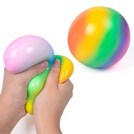 Rainbow Stress Balls Rainbow Colorful Foam PU Squeeze Squishy Balls Toys Stress Relief Toys
