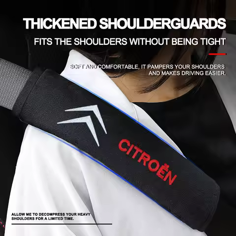 Car Seat Belt Cover Styling Cotton Safety Shoulder Protector For Citroen C1 C2 C3 C4 C5 C6 C5X E-C4