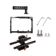 Andoer Sony A7II A7III A7SII A7RII Camera Cage + Top Handle + 15mm Rod