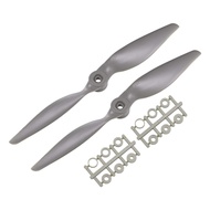 uxcell RC Propellers CCW 9x6 Inch 2-Vane for Airplane Nylon Gray 2Pcs with Adapter Rings