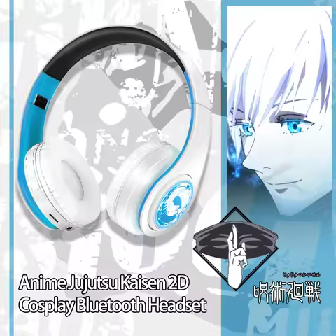 Cosplay Anime Jujutsu Kaisen Gojou Satoru Hint Tone Wireless Bluetooth Headset Head Mounted Plug In 