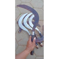 PAKET KOMPLIT DENGAN SARUNGNYA - Arit Super Tajam 49 Cm / Arit Rumput / Arit Pemotong Kayu / Arit Su