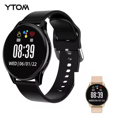 YTOM Round SmartWatch 1.28 inch hryfine Smart Watch For Men Women Gift Full Touch Screen Sports Fitn
