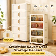 40CM-80CM Multipurpose Multiple Sizes Foldable Storage Cabinet Stackable Storage Box Magnetic Door F