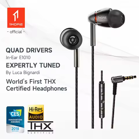 1MORE Quad Driver in-Ear E1010 Wired headphones hifi wholesale earphone wired hearing aid gadgets te