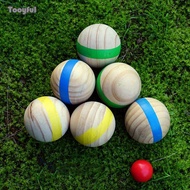 Tooyful 7 Piece Bocce Ball Set Sports Playground Balls Fun Games Durable Accessories Grass Wooden Ou