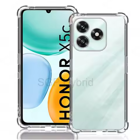 Clear Silicone Shockproof Cover Coque For Honor X5c Case Lens Protection Shell HonorX5c Plus HonorX5