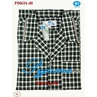 Bộ Pyjama HUONGTAM Kate tay dài nam cao cấp(PDK01N13). Chất liệu Kate loại tốt:  mềm mại, thoáng mát