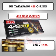 RK TAGASAGO KLO ORING 428 GOLD CHAIN RANTAI RK KLO ORING GETAH 428 132L Y15ZR LC135 Y15 135LC RS150