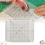 YYE Quilt Cut Ruler Template, Transparent Acrylic Quilt Cutting Template, Universal 5 in 1 6inch Squ
