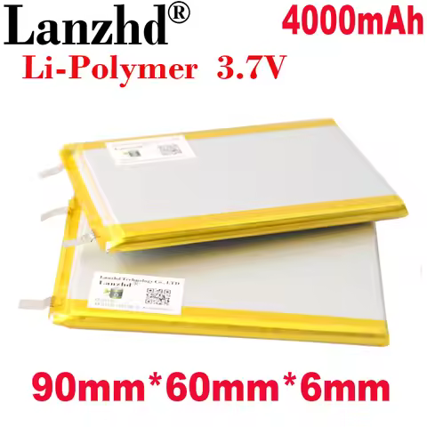1-12PCS 3.7V Lithium Polymer Battery 606090 4000mAh 90*60*6mm Soft package battery For Power Bank Bl