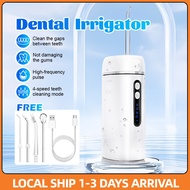 Teeth Water Flosser Oral Irrigator With 4 Nozzles 320ML Portable Irrigator Teeth Cleaner Pembersih G