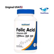 Nutricost Folic Acid Vitamin B9 1000 mcg 240 Capsules
