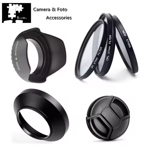 DSLR Camera Filter CPL ND4 UV Lens Hood Cap 37 40.5 43 46 49 52 55 58 62 67 72 77 82 mm For Canon Ni