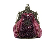 Waiwai Clutch Tas Pesta Wanita Jinjing Selempang Etnik Kondangan Unik Gemstone Mewah 0001 Clutch