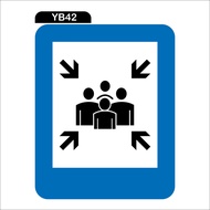 EMERGENCY DISASTER EVACUATION SIGN 60x75 CM