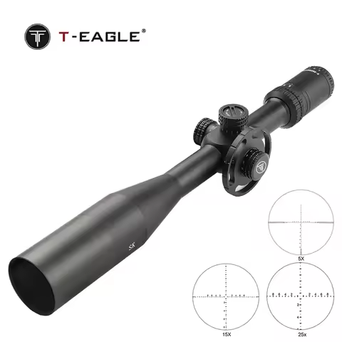 T-EAGLE 5-25X50 FFP Hunting Scope Precision Shooting Optical Sight 11mm/20mm Rail Mount Riflescope T