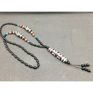 Six eyed Dzi Beads Noble Dzi Beads Long Straw Six eyed Dzi Beads Noble Dzi Beads Sweater Chain