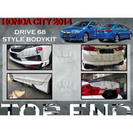 HONDA CITY 2014-2017 GM6 DRIVE 68 STYLE FULLSET BODYKIT (D68,68) PU GETAH SKIRT LIP CAR BODYKIT FULL