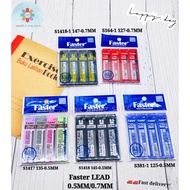 [Ready Stock] Faster 2B Sharp Lead 0.5mm/0.7mm (4 tubes/set) 2B笔芯