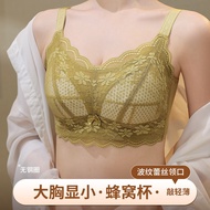 New 34-446C/D Large Size Adjustable Bras For Women Floral Lace Plus Size Bra Full Coverage Big Breas