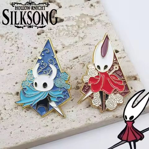 Game Hollow Knight Silksong Hornet Cosplay Brooch Cartoon Metal Enamel Badge Backpack Pins Prop