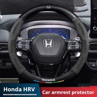 For Honda HRV (2015-2025) Carbon Suede Genuine Leather Steering Wheel Grip Gloves All Seasons Univer