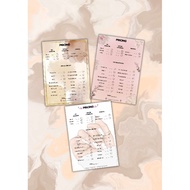 Nail tech Pricing Chart A4