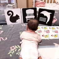 Newborn Baby Visual Stimulation Training Card Early Learning Educational Toys Montessori Black & Whi