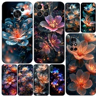 Case For Huawei y6 y7 2018 Honor 8A 8S Prime play 3e Phone Cover Soft Silicon Shining flowers