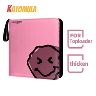 Beryfam Toploader Binder Album Black Binder Card Trading Cards Leather Lomo Photocard Blueberry